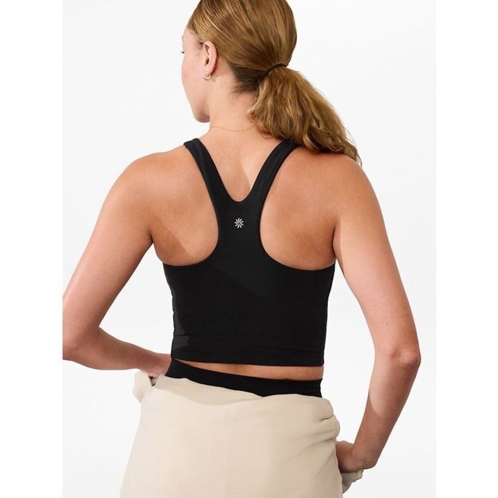 Athleta Purpose Crop Sports Bra In Black Size S
